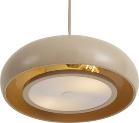 Retro hanglamp taupe met metalen kap 2-lichts - Macaron