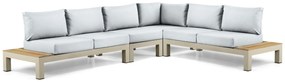 Loungeset 6 personen Aluminium/Teak Taupe Lifestyle Garden Furniture Vittoria