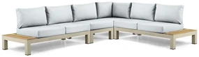 Loungeset 6 personen Aluminium/Teak Taupe Lifestyle Garden Furniture Vittoria