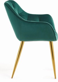 Zandel Gouden Fluwelen Stoel