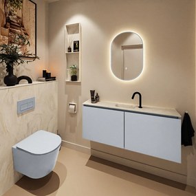 Mondiaz Ture DLux toiletmeubel 120cm clay met wastafel ostra midden met kraangat