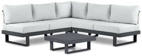 Hoek loungeset 5 personen Aluminium Grijs  Lifestyle Garden Furniture Lorenzo