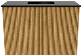 Mondiaz Joya 60cm toiletmeubel oak met wastafel faye midden zonder kraangat urban