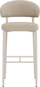 Mazzoni IRIS Beige (stof Basel 24)/onderstel kasjmier - GESTOFFEERDE BARKRUK VOOR KEUKEN/BAR