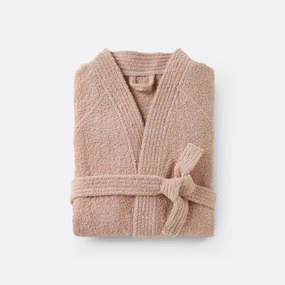 Badjas in badstof, kimono kraag, 450g/m², Haxel