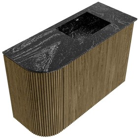 Mondiaz Joya DLux 60cm toiletmeubel ronding links dusk met wastafel faye rechts zonder kraangat lava