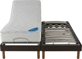 Elektrisch bedset met lattenbodem en blokken, schuimmatras, stevige ondersteuning en poten