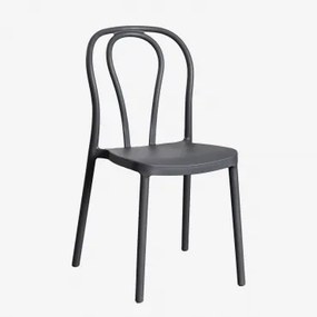 Stapelbare Tuinstoel Mizzi Grijs – Grafiet - Sklum