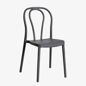 Stapelbare Tuinstoel Mizzi Grijs – Grafiet - Sklum