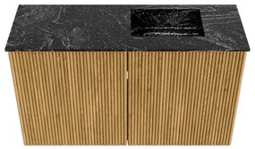 Mondiaz Joya DLux 70cm toiletmeubel oak met wastafel faye rechts 1 kraangat lava