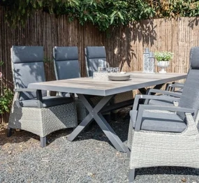 Lesli Living  Tuintafel - Castilla - Kruispoot - Negro - 240 cm - Lesli Living