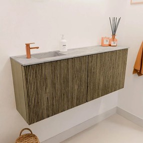 Mondiaz Joya DLux 100cm toiletmeubel dusk met wastafel faye links 1 kraangat glace