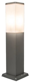 Moderne buitenlamp paal antraciet met opaal 45 cm IP44 - Malios E27 IP44 Buitenverlichting