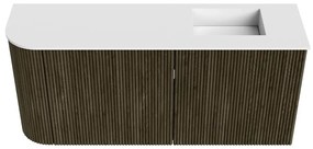Mondiaz Joya 90cm toiletmeubel ronding links shadow met wastafel faye rechts zonder kraangat talc