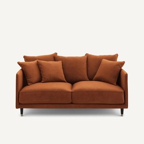 3-zits compacte fluwelen bank, Lazare