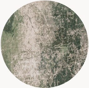 Rond jacquard in- & outdoor vloerkleed Cracks, wasbaar