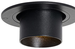 Set van 6 inbouwspots zwart GU10 35mm rond kantelbaar - Installa Binnenverlichting Lamp