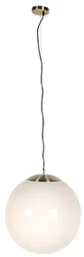 Eettafel / Eetkamer Smart Scandinavische hanglamp opaal glas 50 cm incl. Wifi A60- Ball 50 E27 Scandinavisch bol / globe / rond Binnenverlichting Lamp