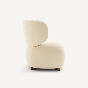 Loungestoel in fluweel met reliëf, MODALIE, ontwerp Emmanuel Gallina