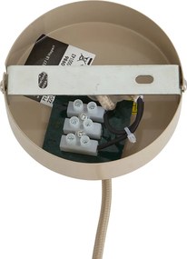 Retro hanglamp taupe met metalen kap 2-lichts - Macaron