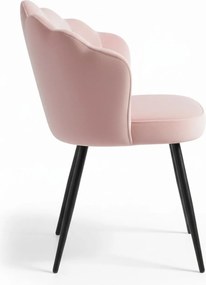 Blume Fluwelen Stoel Zwart Poten