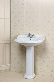 Kerra Retro wastafel 58x48,5cm met staande sifonkap