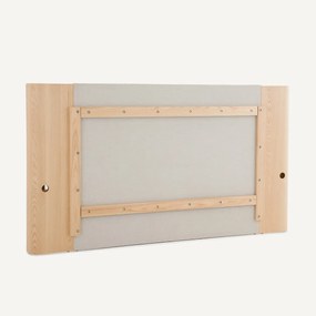 Eiken gefineerd hoofdbord met geïntegreerde nachtkastjes Abbas