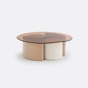 Salontafel met 2 poefjes, Poglio