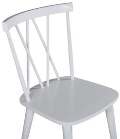 Jörn Eetkamerstoel - Fredrik - Wit - Rubberhout - Jörn