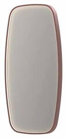 INK SP31 spiegel - 50x4x100cm contour in stalen kader incl dir LED - verwarming - color changing - dimbaar en schakelaar - geborsteld koper 8409854