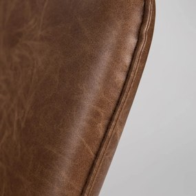 Lederen Retro Fauteuil Bruin