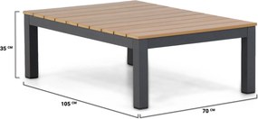 Stoel en Bank Loungeset 5 personen Aluminium/polywood Grijs  Domani Furniture Roseto