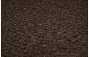 Goossens Bank Nora bruin, stof, 2,5-zits, stijlvol landelijk met ligelement links