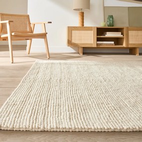 Vloerkleed in wol, tricot effect, Diano