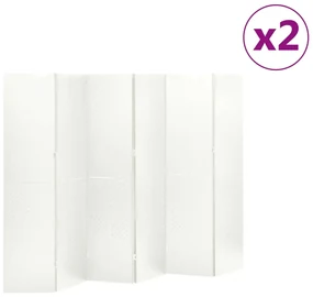 vidaXL Kamerschermen 2 st met 6 panelen 240x180 cm staal wit