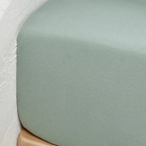 Hoeslaken in jersey 30% recycled katoen, omslag 25 cm