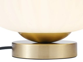 Design tafellamp messing met opaal glas - Mochi