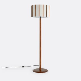 Staande lamp in hevea en linnen, Vintela