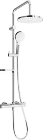 Mexen KX05 opbouwdoucheset met regendouche en thermostaatkraan, chroom/wit - 771500591-00