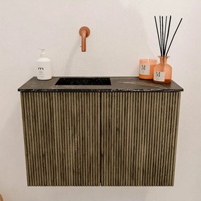 Mondiaz Joya DLux 60cm toiletmeubel dusk met wastafel faye links zonder kraangat lava
