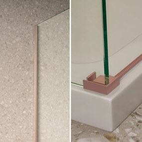 Saniclear Supreme profielset voor zijwand geborsteld koper