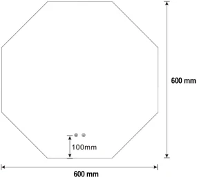 Best Design Honey achthoekige LED spiegel met spiegelverwarming 60x60cm