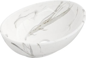 Mexen Elza tafelwastafel 40 x 33 cm, witte steen - 21014082