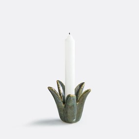 Keramische palmkandelaar, hoogte 8,5 cm, TROPIA