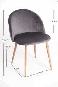 Vint Fluwelen Stoel