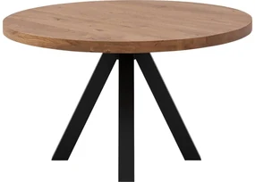 Goossens Eettafel Blade, Strak blad rond 120 x 120 cm 6 cm dik
