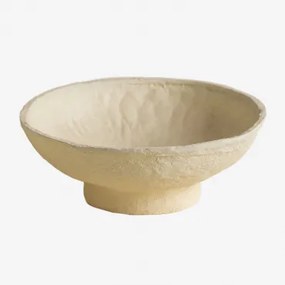 Decoratieve Schaal Van Papier-maché Muriel Beige – Crème - Sklum