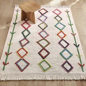 Vloerkleed voor kinderen in bio katoen, Berberstijl, Dybala