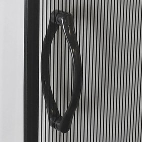 Kerra Xenia douchecabine met schuifdeur 80x80cm zwart mat