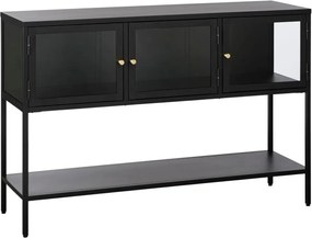 Sidetable Met Glazen Deuren - 132 X 40cm.